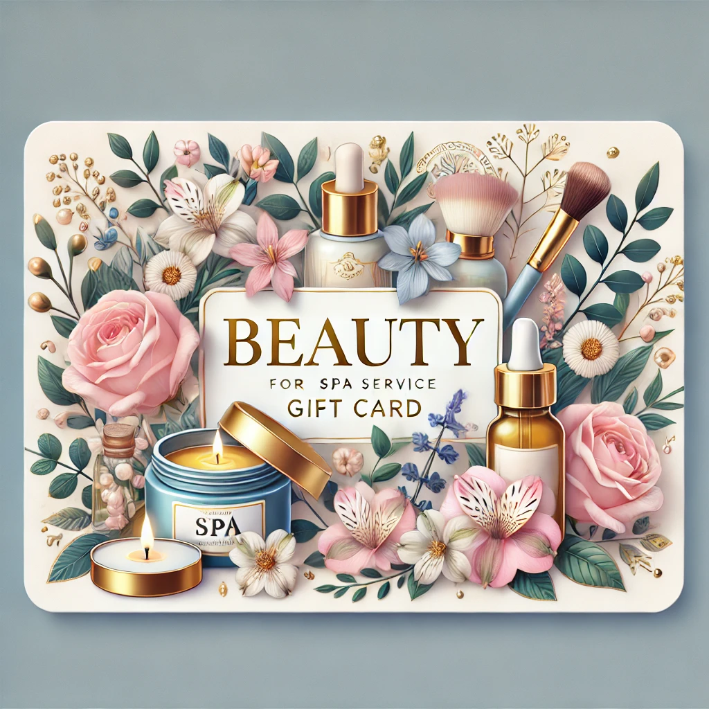 DALL·E-2024-10-14-23.25.40-A-beauty-themed-gift-card-design-featuring-spa-elements-such-as-essential-oils-flowers-